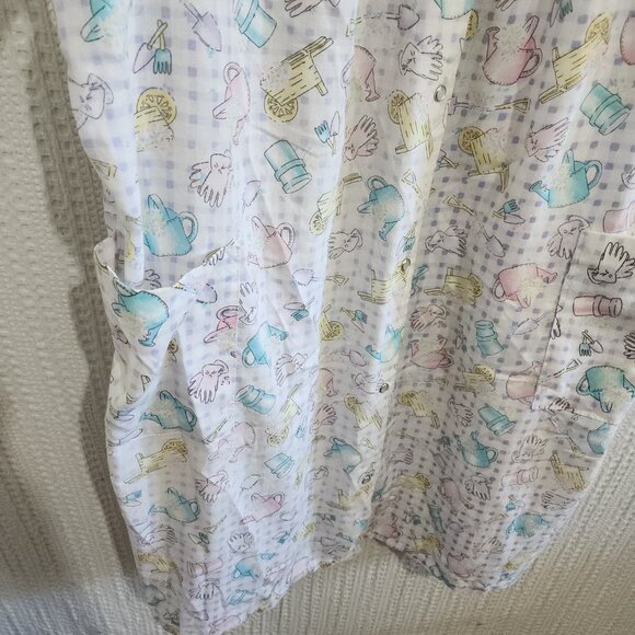 Vintage Lady Manhattan XXX Grannycore Cottagecore Pastel Print House Dress - Picture 8 of 12